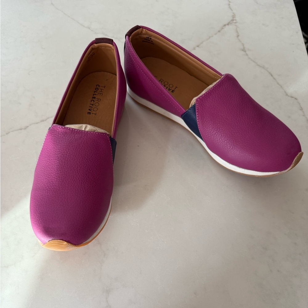 🆕 The Root Collective Sabrina Slip On Leather Sneakers Sustainable Soft Girl